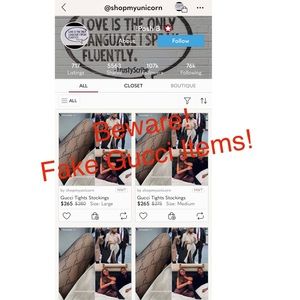 Went to Gucci store to review my Gucci tights they stated they were fake!